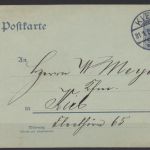 Deutsches Reich Ganzsache P 63 X Zudruck Kiel Turnverein Stiftungsfest 31.1.1906