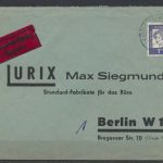 Bund Eilboten EF 361 Bedeutende Deutsche Lüneburg Berlin via Hamburg Flughafen