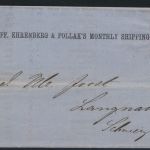 Großbritannien Brief EF 16 Pl.100 Schiffsliste Monthly Shipping List n. Langnau