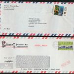 Hong Kong Asien 8 Briefe + 1 Ansichtskarte 8 letters and 1 pictures postcard