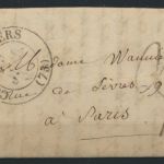 France Frankreich Brief Coulommiers nach Paris roter Ankunftstempel