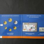 Münzen Zypern KMS Numisfolder Einführung des Euros 2008 mit Briefmarken + Block