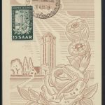 Saarland Brief 307 gute Anlaßkarte Ausstellung Garten Blumen Maximumkarte FDC