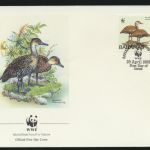 Vögel WWF u.a. 4 FDC Korea Kraniche sowie einmal Bahamas Tiere