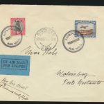 Flugpost air mail Africa Namibia Erstflug ein Tag verschoben Brief 1p vom Rand +