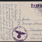 Ansichtskarte Bückeburg Schloß inter. Feldpost Stempel nach Vienheim 10.12.1942