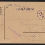 Flugpost air mail Polen viol. L1 Fliegerpost aus der Belagerung Przemysl Zensur