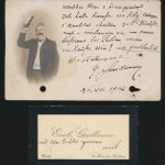 Autogramm Autograph Ansichtskarte Émile Oscar Guillaume Bildhauer Frankreich