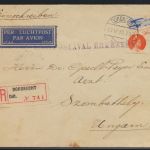 Flugpost air mail Niederlande R Brief Dordrecht nach Szombathhely mit rs. K2