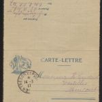 Militaria Frankreich France Feldpost Ganzsache Kartenbrief TRESOR ET POSTES
