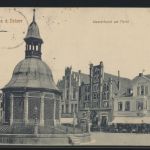 Feldpost D. Reich Ansichtskarte Wismar Mecklenburg Wasserkunst Markt Wasserturm