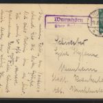Landpoststempel Warmhörn über Husum Schleswig Holstein Deutsches Reich EF