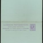 Surinam Ganzsache Karte 5 cent Frage + Antwort postal stationery King Wilhelm