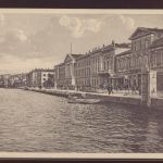Ansichtskarte Pola riva Kroatien mit Flagge Verlag F.W. Schrinner 1912