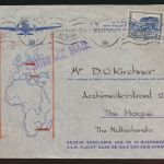 Flugpost air mail Südafrika Surface mail Den Haag Niederlande Africa cover ton