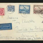 Flugpost air mail Belgien nach Buchholz bei Hamburg