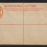Barbados Ganzsache Einschreibeumschlag 2p Queen Victoria postal stationery