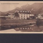 Bayern Ansichtskarte Oberammergau Spielhaus mit entspr. Sonderstempel nach Roth