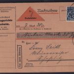 Nachnahme Altdeutschland Bayern Dienst EF 20 Brief Paketkarte Rosenheim nach