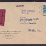 DDR Eilboten Brief Bote bezahlt EF 80 Pfg. Fünfjahrplan Leipzig nach Berlin