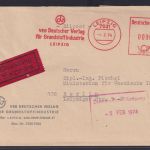 Bahnpost DDR Eilboten Brief AFS Absenderfreistempel Berlin Leipzig 7031 0090