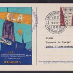Flugpost Airmail ILA Sonderkarte Frankfurt Jubiläum nach Lorch Württemberg