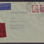 Flugpost Airmail ILA Sonderkarte Frankfurt Jubiläum nach Lorch Württemberg