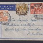 Niederlande Flugpost Niederländisch Indien Luftpost Brief MIF Batavia Loschwitz