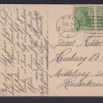 Deutsches Reich Infla MEF 20 Pfg. Germania Maschinenstempel Kiel nach Hamburg