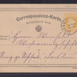 Österreich Ganzsache Kaiserreich 2 Kreuzer K1 Jauernig Böhmen R1 F.V.S.