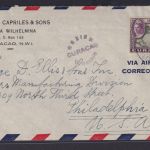 Curacao Niederlande Kolonien Zensur Brief Oranjestad Aruba EF 35 cent Flugpost