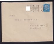 Deutsche Reich Brief EF 20 Pfg. Hindenburg Werbestempel Berlin nach Prag