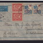 Niederländisch Indien Luftpost Brief MIF Aufdruck ab Makasser Indonesien nach