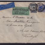 Niederländisch Indien Brief MIF ab Solo nach Daint Etienne Loire Frankreich mit