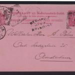 Niederländisch Indien Ganzsache 7 1/2 cent ab Waiaag Indonesien via Soerabaja