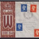 Flugpost Asien Niederländisch Indien Brief 50 Jahre Regentschaft Königin