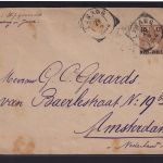 Niederländisch Indien Ganzsache 146:110 mm Aufdruck 15c. Lawang Indonesien Nord