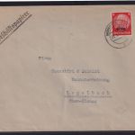 Elsaß Besetzung II. Weltkrieg EF 8 Pfg. Aufdruck Hindenburg Münsten n Logelbach