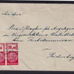 Deutsches Reich Brief 12 Pfg. Hindenburg Oberrand Paar Märisch Schonberg nach