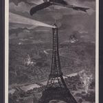 Ansichtskarte Flugzeug über Paris Eifelturm Frankreich Deutscher Luftflotten