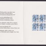 Schweiz Viererblock 1325 Post Postbote Weihnachten hübsche Klappkarte 1986