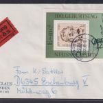 DDR Eilboten Brief Block 54 Einzelfrankatur portogerecht Albert Einstein Dresden