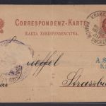Bahnpost Ganzsache Österreich K1 Krakau Bahnhof Krakow Dworzec Polen nach