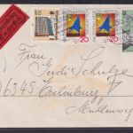 DDR Eilboten Brief Dresden nach Eschenburg Hessen Thüringen Glas 5.1.1984