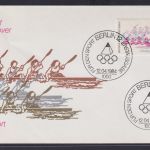 Sport Bund Olympia Brief FDC SST Berlin 12.4.1984 Wassersport Ruderer