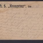 MSP Marine Schiffspost S.M.S. Kronprinz vorgedruckte Feldpostkarte Marine
