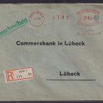 AFS Absenderfreistempel Deutsches Reich R Brief WST 045 plus grüner Handstempel