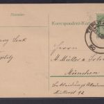 Österreich Ganzsache Kaiserreich Teplitz Schönau Tschechien München 1908