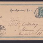 Österreich Kaiserreich Ganzsache Kah..... nach Schwerin 1900