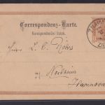 Österreich Kaiserreich Ganzsache K1 Znaim Znojmo Böhmen Nordheim bei Hannover